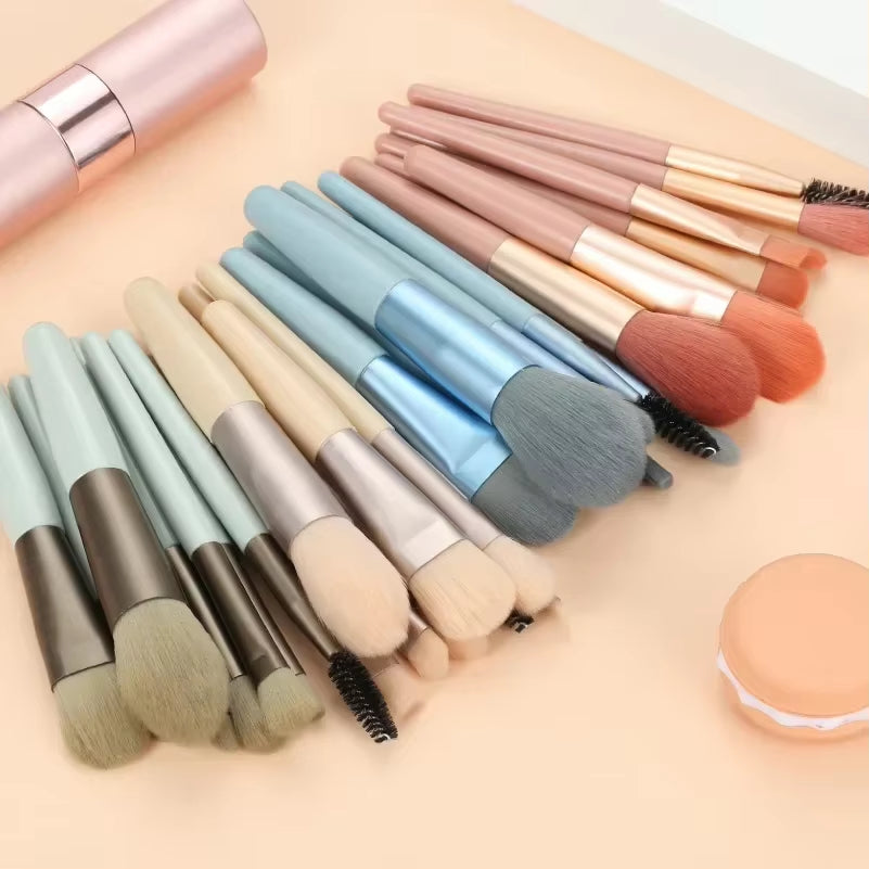 8Pcs Portable Makeup Brush Eyeshadow Foundation Blending Make up Soft Fluffy Cosmetics Concealer Makeup Brush Make up Supplies