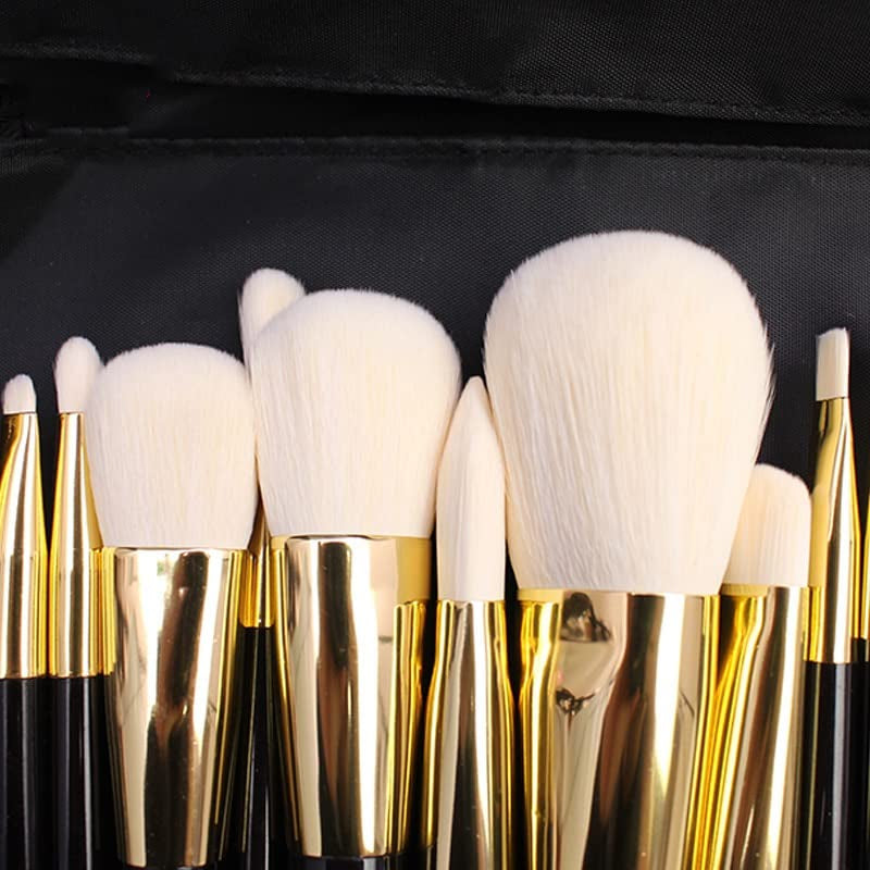 Professional 12Pcs Makeup Goat Hair Brush Set Make up Brushes with Bag Make up Brush Tools Kit