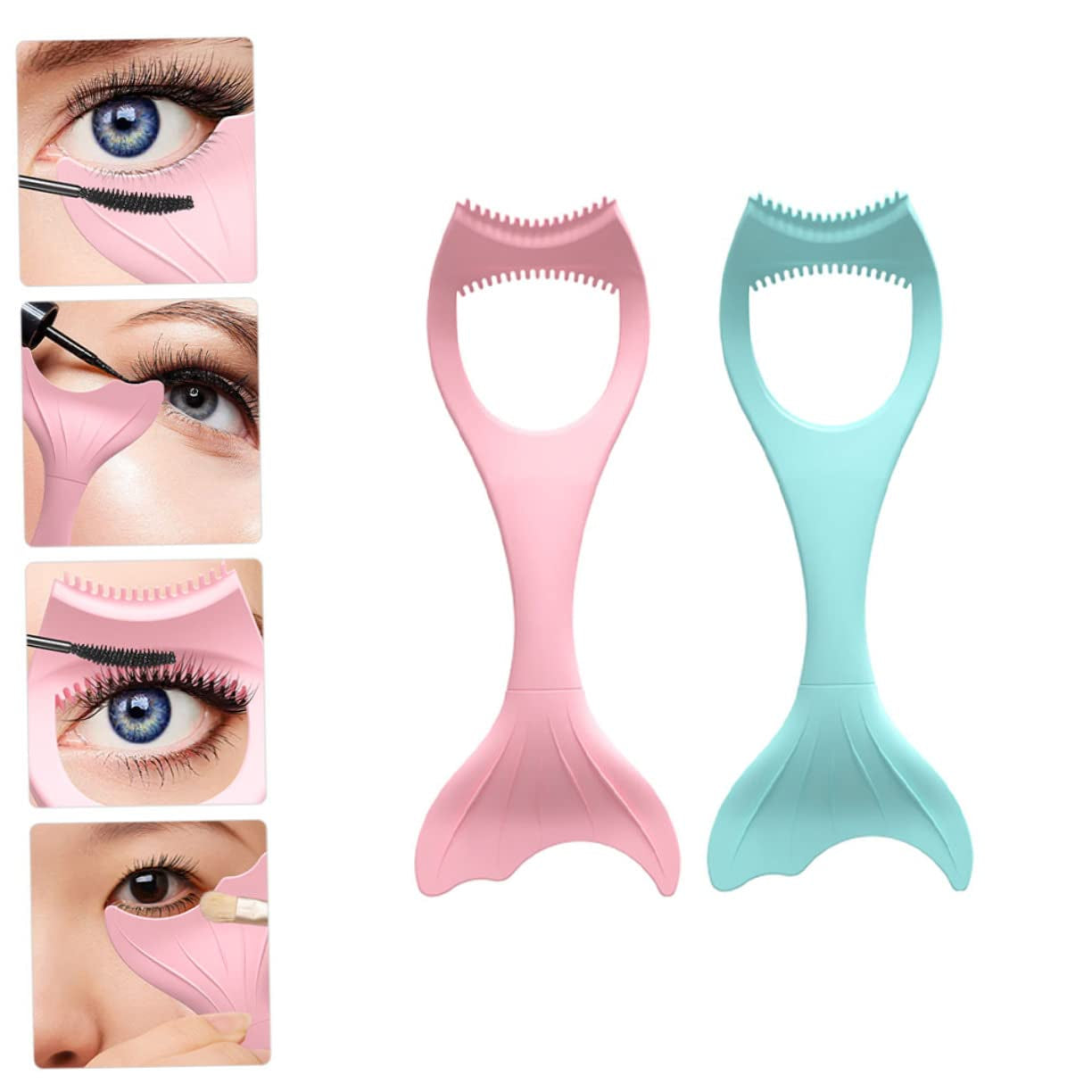 2Pcs Mascara Brush Makeup Silicone Eyeliner Silicone Make up Tools Eyeliner Aid Silicone Eye Make up Tools Eye Makeup Tool Eyeliner Make up Eyeliner Stencils