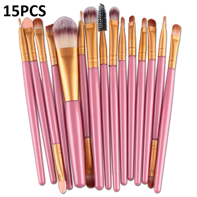 15/20Pcs Makeup Brushes Set Tools Make-Up Toiletry Kit Brand Make up Brush Set Pincel Maleta De Maquiagem Professional