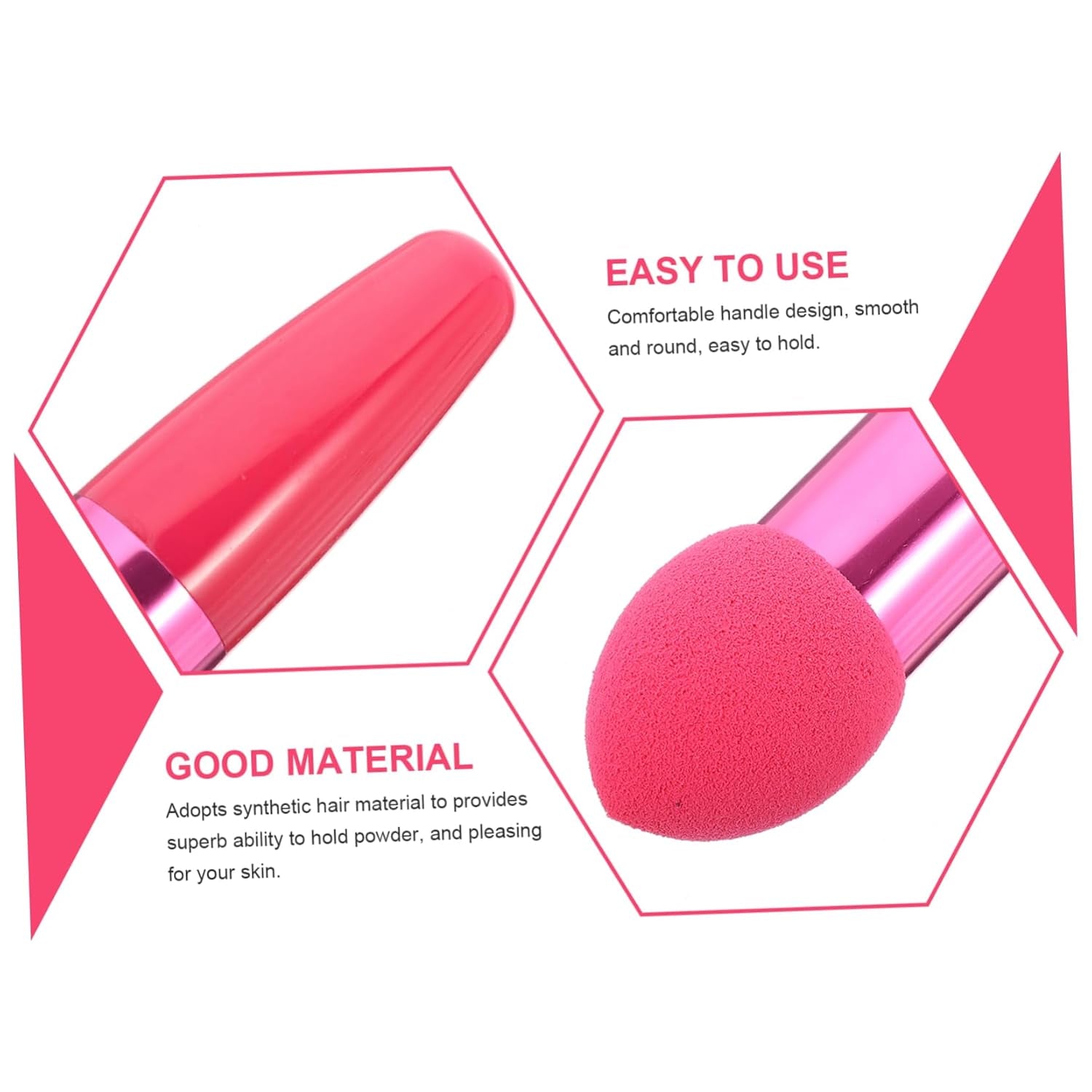 3Pc Lip Brush Concealer Brush Powder Foundation Brush Mushroom Facial Foundation Sponges Makeup Brush Tools Makeup Sponge with Handle Makeup Powder Brush Major Shadow