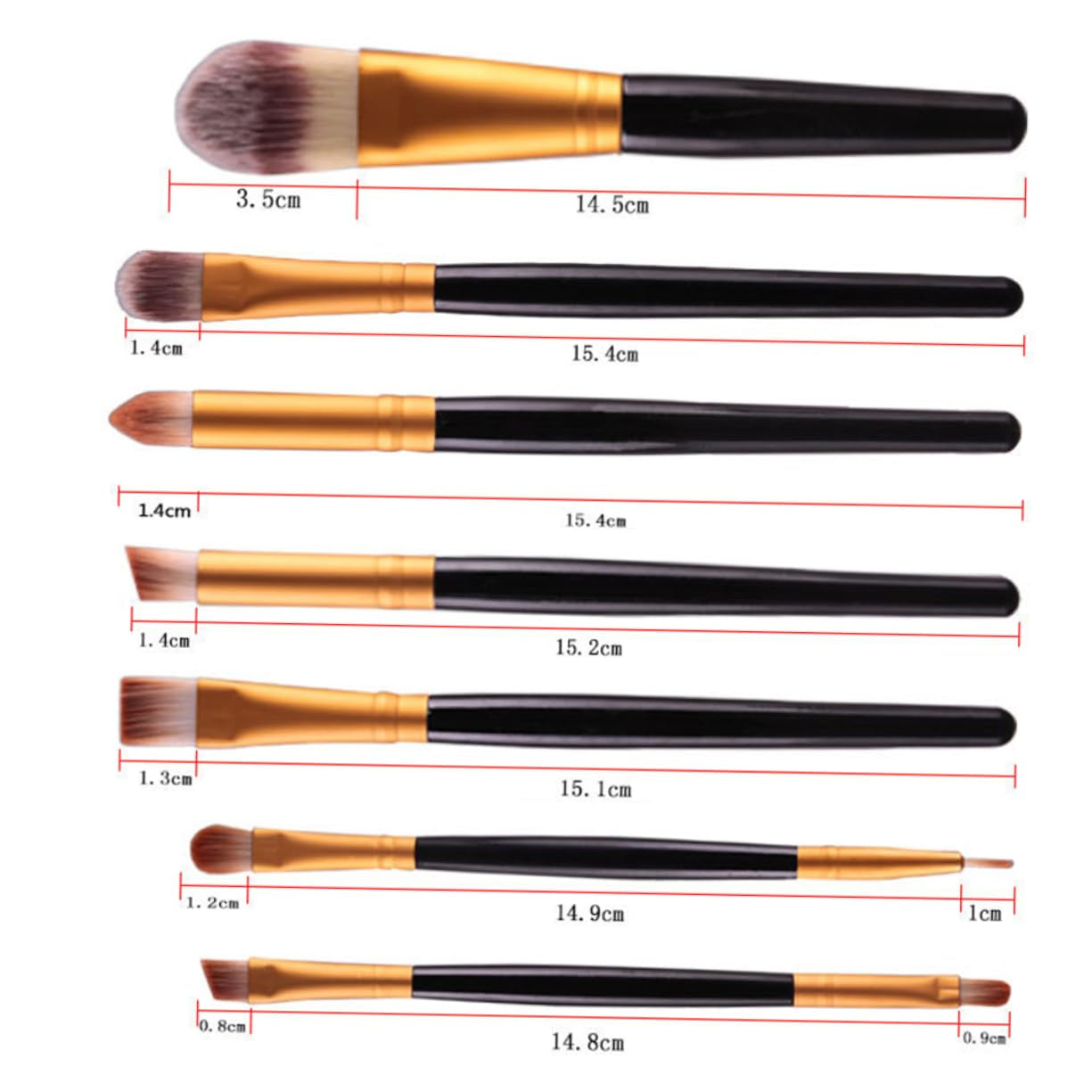 20Pcs Makeup Tools Makeup Brush Powder Brush Eyebrow Brush Cosmetic Tools Cosmetic Accessory Foundation Brush Black