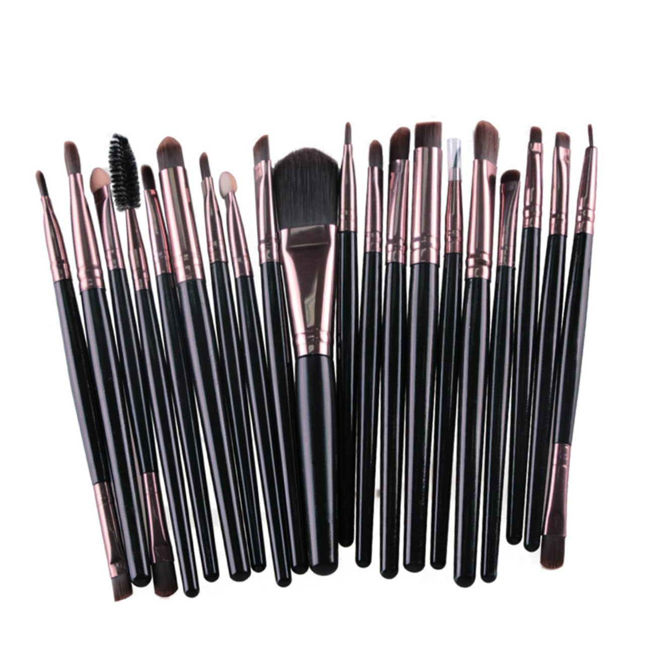 20Pcs Makeup Tools Makeup Brush Powder Brush Eyebrow Brush Cosmetic Tools Cosmetic Accessory Foundation Brush Black